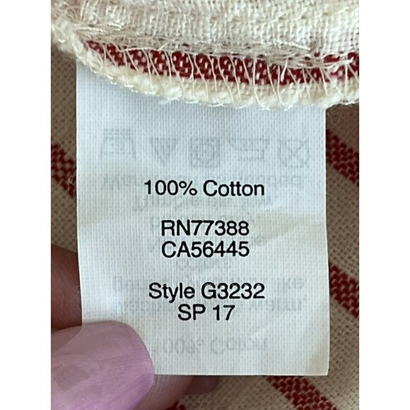 MADEWELL Woman's Sz M Cold-Shoulder Top in Red White Stripe Nautical Preppy - Picture 7 of 9